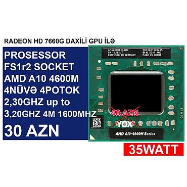 plata processor: Notebook üçün Prosessorlar ⭐LGA FS1r2 AMD A6-4400M 2.70/3.20Ghz 1M — 4