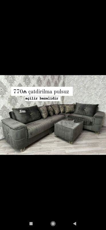 Divanlar: Künc divan, Yeni, Açılmayan, Bazasız, Nabuk, Ünvana pulsuz çatdırılma — 4