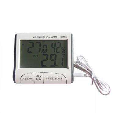 цифровой инфракрасный термометр: Termometr otaq termometri DC103 Evin ve çölün temperaturunu göstərir
