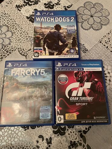 Oyun diskləri və kartricləri: Farcry5 gran turismo sport watch dogs2