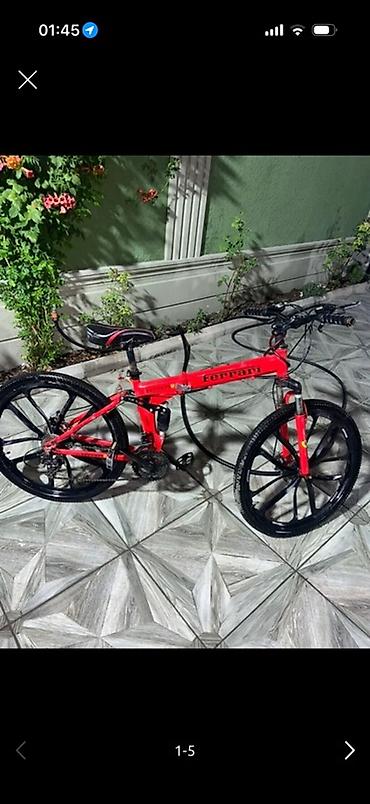 İdman velosipedləri: Qatlanan “Ferrari” üslublu dağ velosipedi - Qatlanan alüminium gövdə — 1