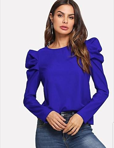 ugg torbe: Bluza sa puf rukavima,sa elastinom. Plava,roza,kajsija,svetlo siva — 1