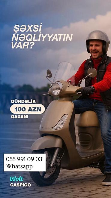 Əməkdaş axtarışı (vakansiyalar): Sürücü-kuryer tələb olunur, Şəxsi nəqliyyat vasitəsi ilə, Gündəlik ödəniş, Təcrübəsiz — 1