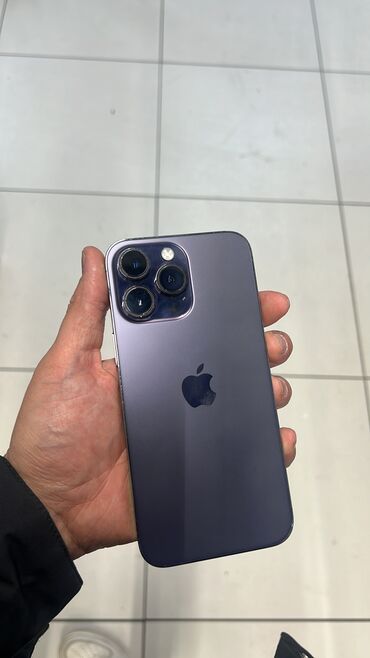 сколько стоит iphone 14 pro max в бишкеке: IPhone 14 Pro Max, Б/у, 1 ТБ, Deep Purple, Зарядное устройство, Кабель, Коробка, 80 %