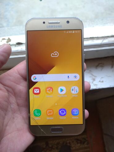 samsung j5 2017: Samsung Galaxy A5 2017, 32 ГБ, цвет - Золотой, Кнопочный, Сенсорный, Отпечаток пальца