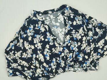 sukienki granatowa w kwiaty: Top Zara, XL (EU 42), condition - Very good