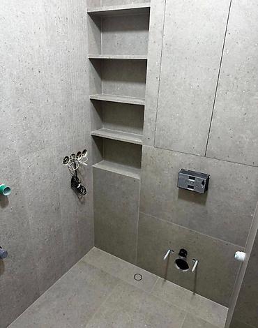 Укладка плитки: Подготовка стен для грунтовки, Резка плитки, Гидроизоляционные работы | Зеркальная плитка, Керамогранитая плитка, Мозаичная плитка | Раскладка ковром, Диагональная укладка, Раскладка в разбежку Больше 6 лет опыта — 10