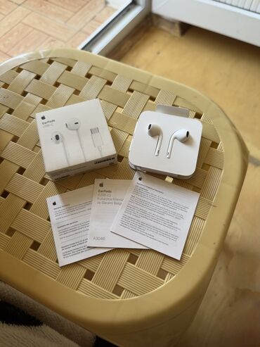 Mikrofonlar: İşlənmiş Simli Qulaqcıqlar, Apple, rəng - Ağ