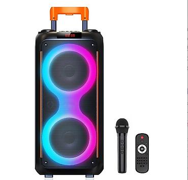 fm transmitter: Портативная Bluetooth Караоке колонка ZQS8263 с микрофоном и пультом — 4