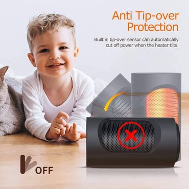 Etažne peći i kamini: Grejalica Homful 600W NOVA Kalorifer Greje Posle 3 Sekunde Termostat — 2