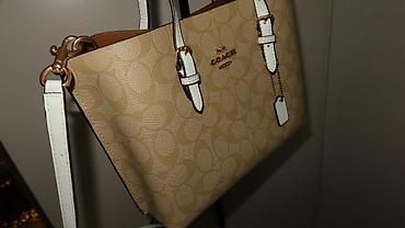 сумка для тоя: Сумка Coach Signature Canvas Tote (малый формат) - Материал — 3