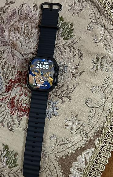 qız ucun saat: Apple Watch Ultra 3 qara rəng, pil 100 faiz, 3-4 ay istifadə olunub — 2