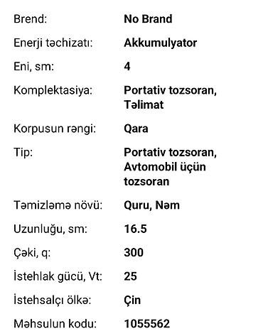 kartof firi: Akkumulyatorlu əl elektrik süpürgəsi - Kompakt və yüngül dizayn — 8