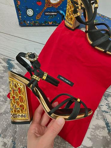 дольче габана: Босоножки, 36, 36.5, Dolce & Gabbana, Новый, цвет - Черный, Самовывоз — 7