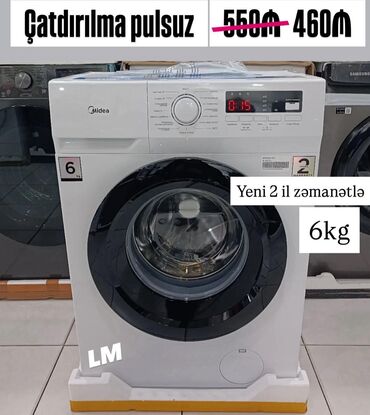 Tutuquşları: Paltaryuyan maşın Midea, 6 kq, Avtomat, Qurutmasız