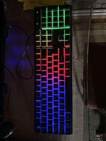 klavyatura komputer: GameSaves KR-6300TZ klaviatura + siçan dəsti - Oyun üslublu tam — 2