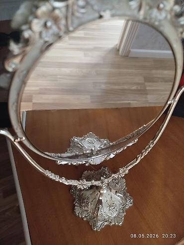 Güzgülər: Güzgü Masaüstü, Oval, Dekorativ, Naxışlı — 1