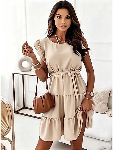 elegant draskovic: Ženska mini haljina s volanima i pojasom
2100 din 
S M L — 6