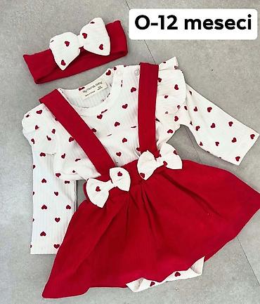 broj 38: Komplet za bebe 0–12 meseci - Trodeleni set: traka za kosu sa mašnom — 1