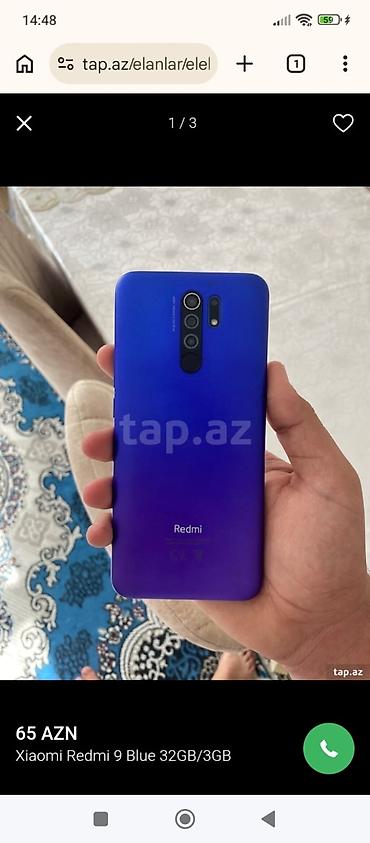 honor pad v9: Redmi 9, 32 GB, rəng - Mavi, Barmaq izi — 1