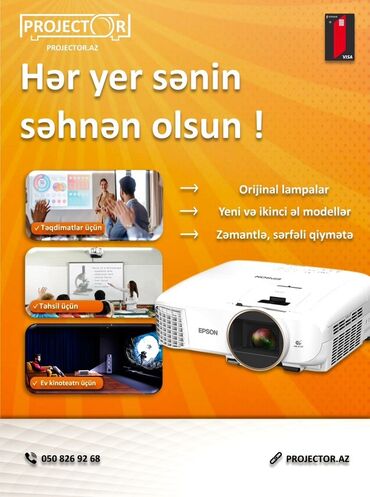 Lampalar: Projektor lampaları və AV receiver Təsvir: - Şəkillərdə müxtəlif — 160
