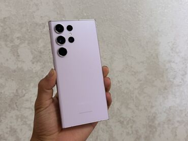 купить телефон s10: Samsung Galaxy S23 Ultra, Б/у, 256 ГБ, цвет - Розовый, 1 SIM, eSIM