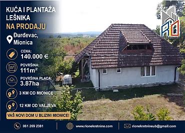 kuce na prodaju čačak: NA PRODAJU! Useljiva kuća u Djurdjevcu kod Mionice! Površina kuće — 1