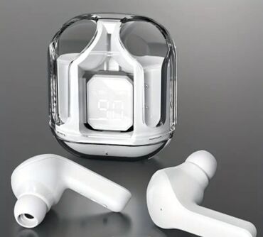 baku electronics bluetooth qulaqciqlar: Yenidir. Kristal Şəffaf TWS Qulaqlıqları - Simsiz Stereo Səs, Toxunma