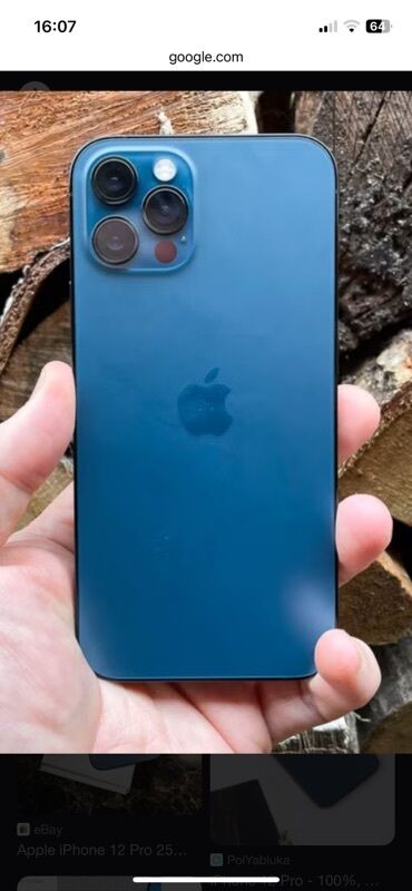 Apple iPhone: IPhone 12 Pro, 128 GB, Pacific Blue, Face ID