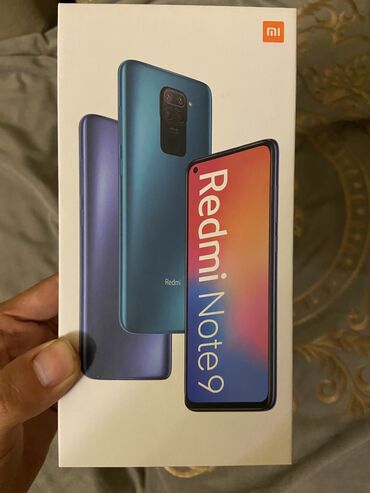 apple 9: Xiaomi Redmi Note 9, 64 GB, rəng - Boz, 
 Zəmanət, Sensor, Barmaq izi