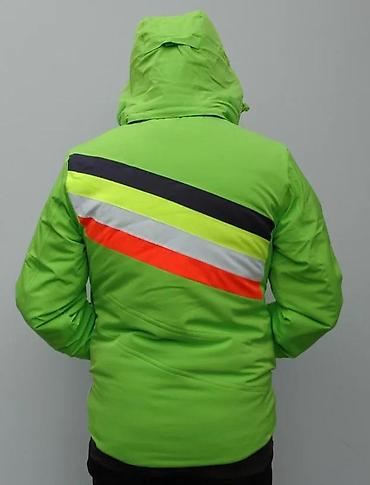 Zimske jakne: Muška zimska jakna – neon zelena sa prugama - Sportski kroj sa — 6