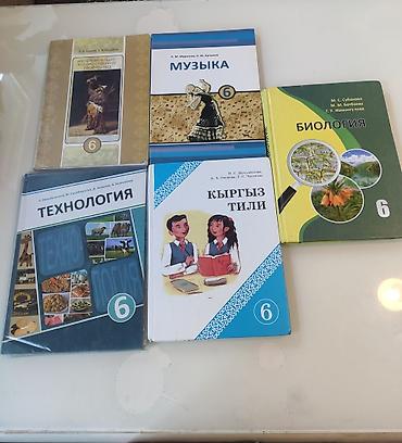 5 учебников за 6 класс. За ВСЁ 1000 сомов . Самовывоз . Живу