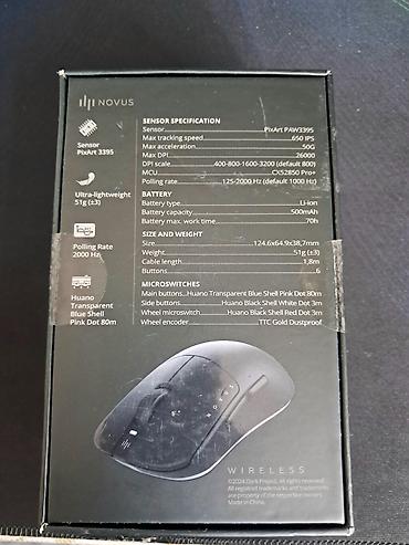 marshall major v: 🖱️ Dark Project NOVUS Wireless Gaming Mouse – Black/Grey 🔹 PAW3395 — 2