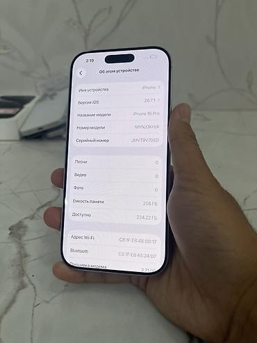 i pen: IPhone 16 Pro, 256 ГБ, светлый корпус Ключевые характеристики: - — 3
