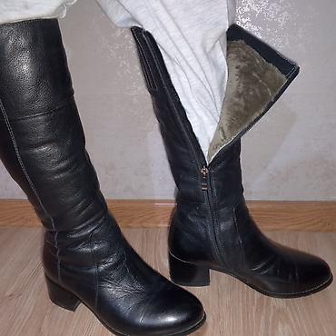 Çəkmələr: Qadın qış çəkmələri – 2 model 1) Qəhvəyi orta boy çəkmə - Material — 4