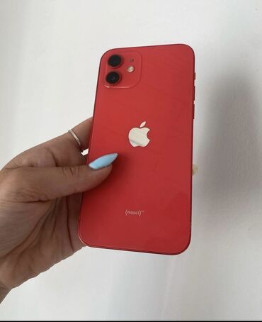 Apple iPhone: IPhone 12, Б/у, 128 ГБ, Красный, Защитное стекло, Чехол, Кабель, 80 %