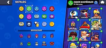 Digər kolleksiyalar: Brawl Stars hesabı - Kupa yolu: 74 954 (ən yüksək 74 962) - Toplanan — 3