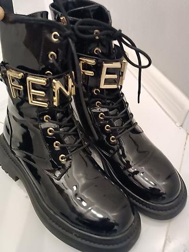 lak cəkmələr: Fendi, rəng - Qara, Yeni — 3