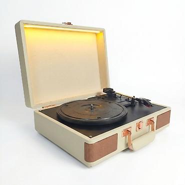 Case Wax Light Белый с подсветкой Портативный проигрыватель винила в