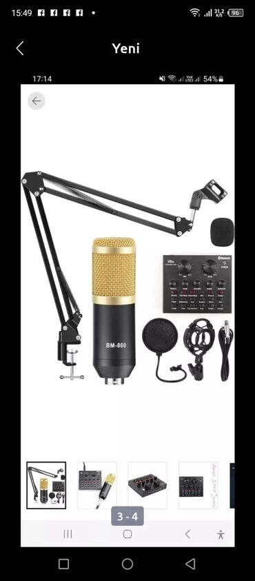 Mikrofonlar: Yeni Simsiz (Bluetooth), Simli, Radio Mikrofon Pulsuz çatdırılma, Rayonlara çatdırılma — 4