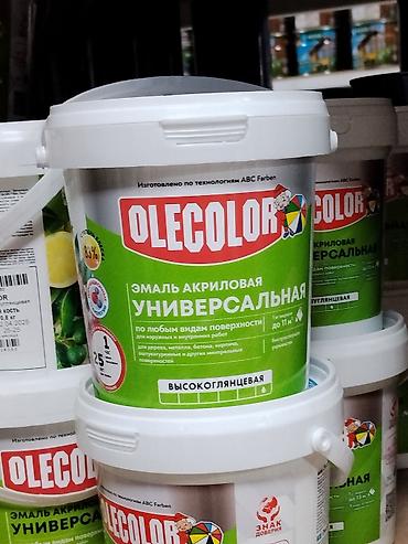 Эмаль: Эмаль акриловая универсальная OLECOLOR, высокоглянцевая. Назначение — 1
