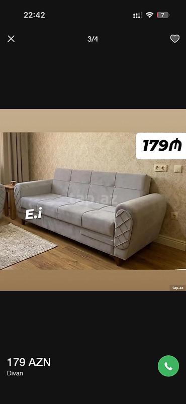 Divan – 179 AZN - Rəng: Açıq boz - Üçoturacaqlı, geniş oturacaq lalafo.az -da Divan – 179 AZN - Rəng: Açıq boz - Üçoturacaqlı, geniş oturacaq