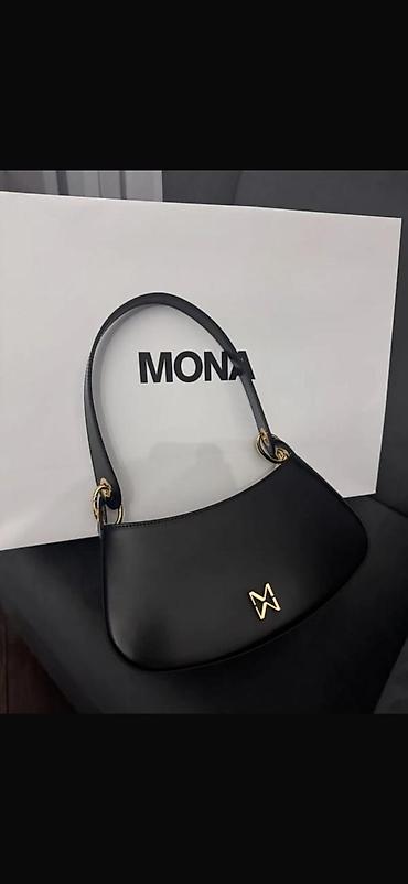 zara leskovac: MONA ženska torba u crnoj boji, elegantnog i modernog poluoblog — 1