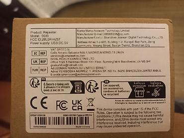 wifi modemleri: Wi-Fi gücləndirici (repeater) 6 antena — 300 Mbps (Type-C) Mətn — 2
