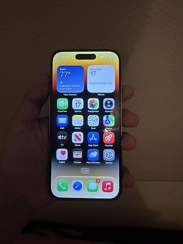 iphone 17 pro max ag: IPhone 14 Pro, 256 GB, Qızılı, Zəmanət, Barmaq izi, Face ID — 2