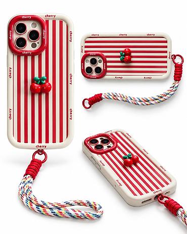 IPhone 13 Pro Max – Maska dekorativna zaštitna futrola “Cherry Stripe”