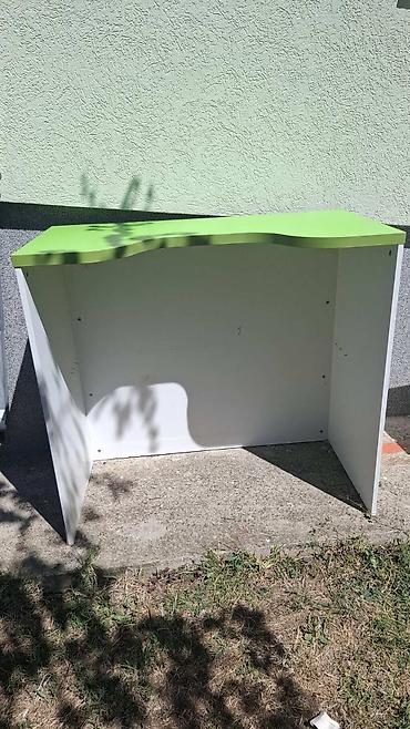 antiques: Radni sto/šank sa talasastim izrezom – zelena — 4