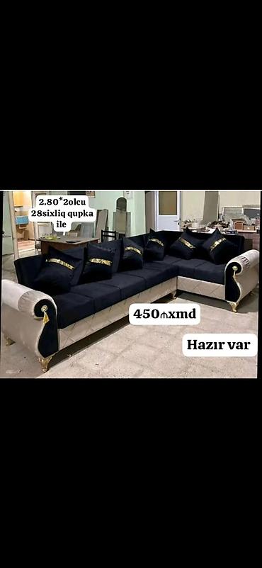 Divan və kreslo dəstləri: Məhsul: Künc divan dəstləri - Ölçülər: 280 × 200 sm (şəkildə qeyd — 14
