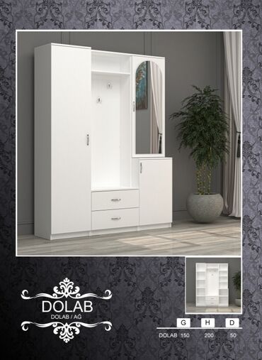 европа мебель: Yeni, Açılan, 3 qapılı Düz dolab, Dəhliz dolabı, Türkiyə