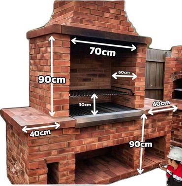 Manqallar, qrillər, barbekyu: Manqal, Kömür, Kərpicli — 3